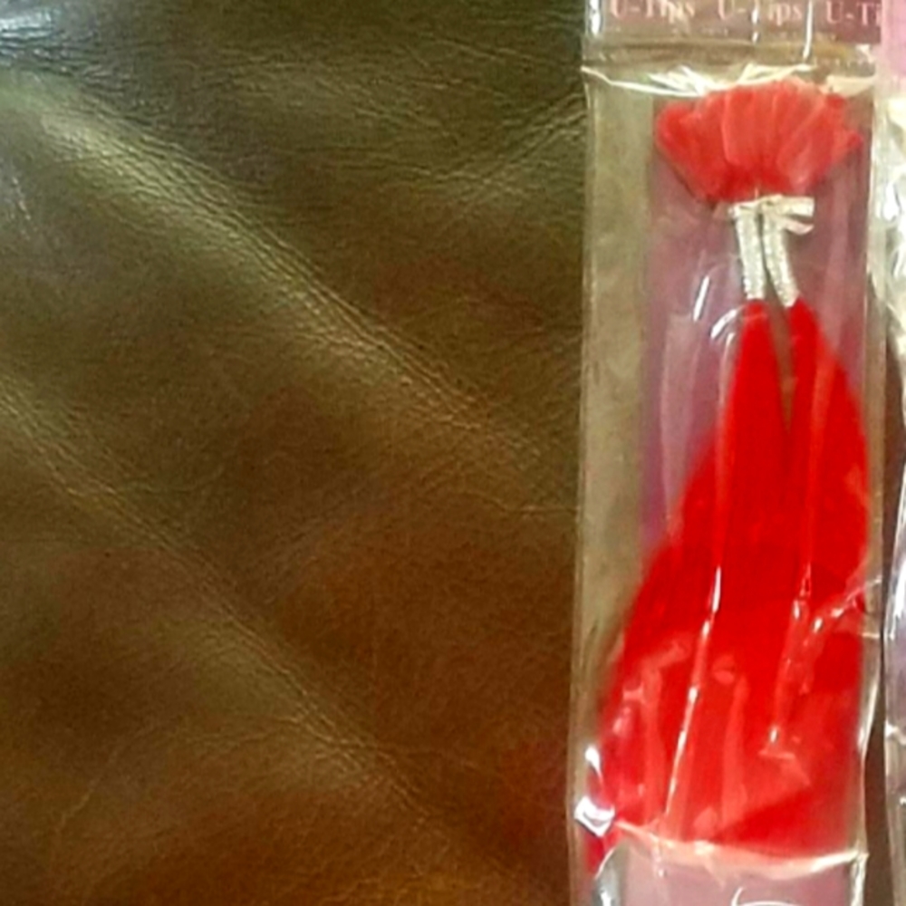 Hair Extensions Human Hair (1 Package / Red)